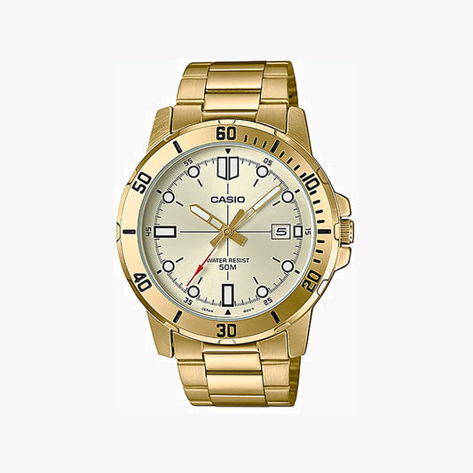 Casio MTP-VD01G-9EV analoge goldene Herrenuhr