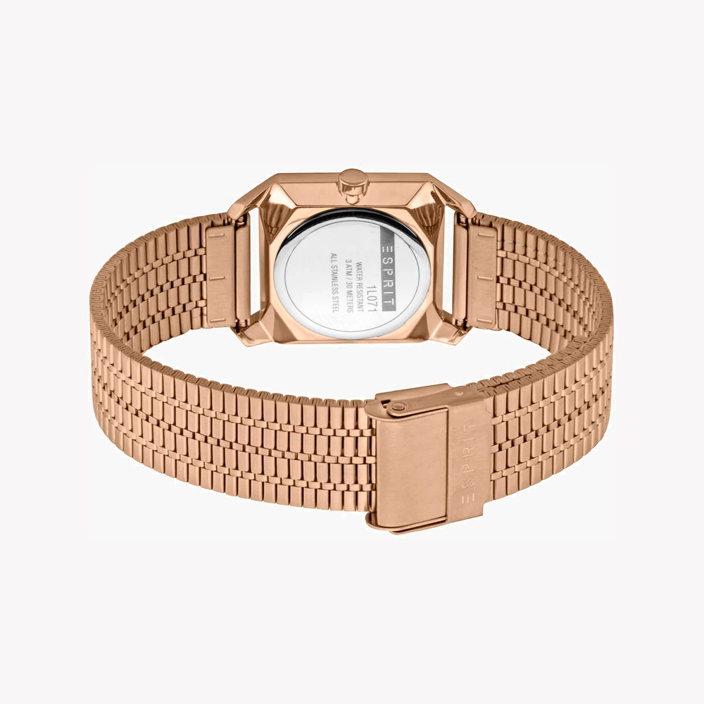 Esprit Women's Watch With Rose Gold Stainless Steel Case And Rose Gold Stainless Steel Band by i-watch