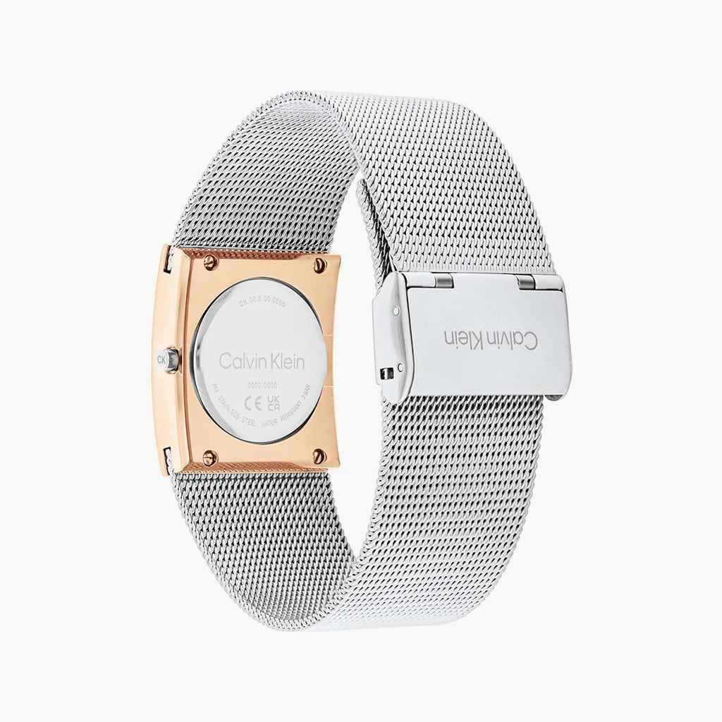 CK CALVIN KLEIN NEW COLLECTION - RADIANT SOPHISTICATION WOMEN'S WATCH WITH SILVER DIAL & GOLD BAND-i-Watch-3
