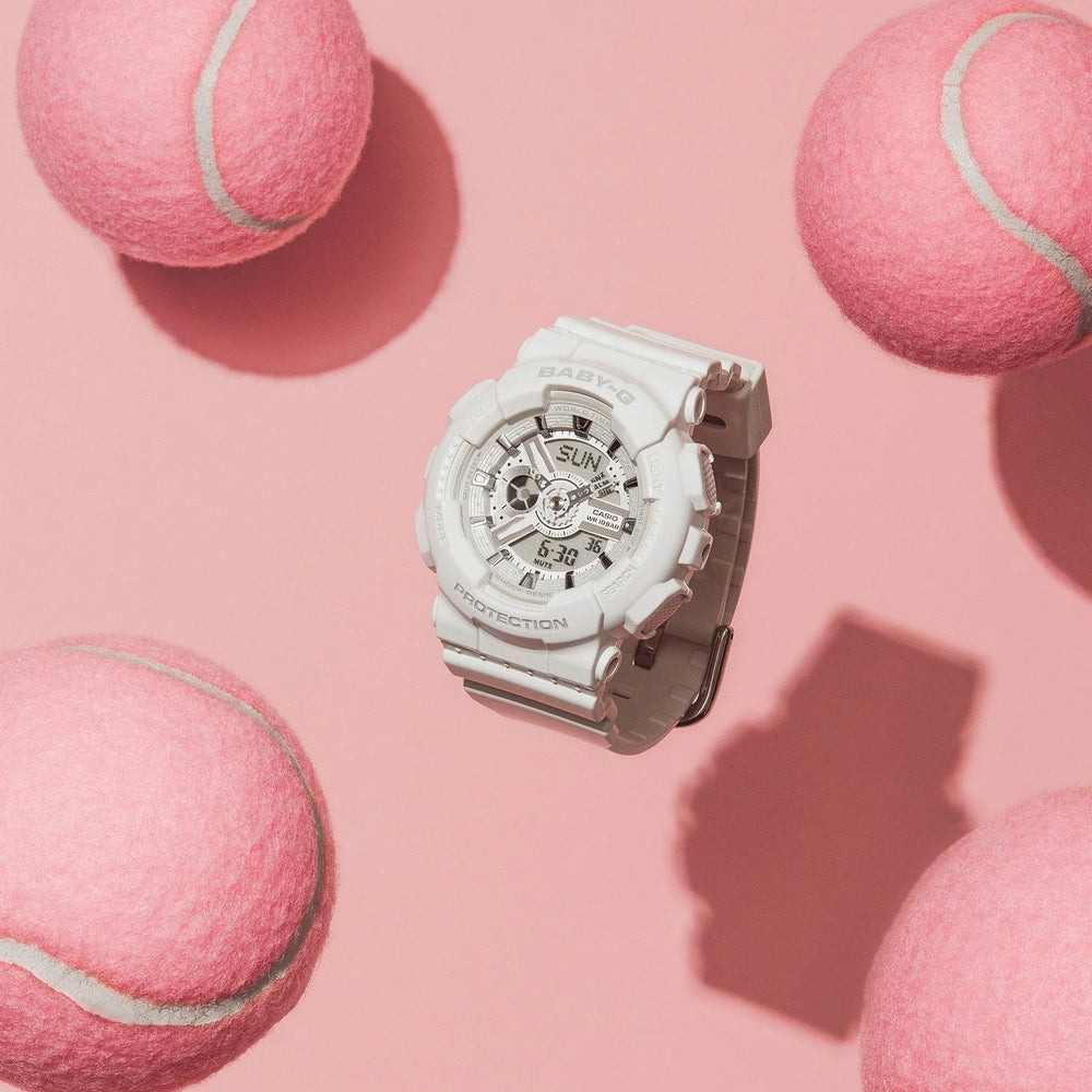Baby-G Women's White Resin Watch, Sporty Design | Ba-110x-7a3dr by i-watch