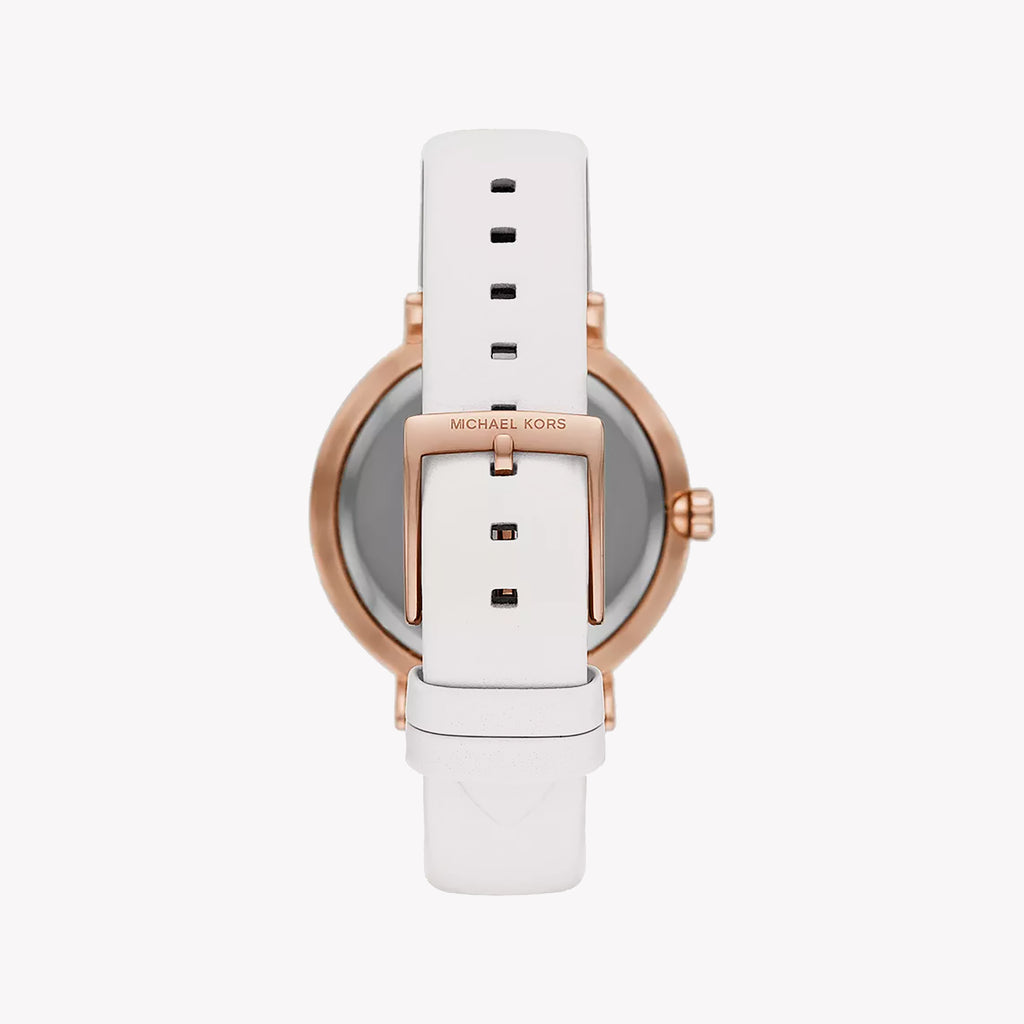 MICHAEL KORS MK2958 ROSE GOLD GLAM - ELEGANT WHITE LEATHER WOMEN'S WATCH-i-Watch-3