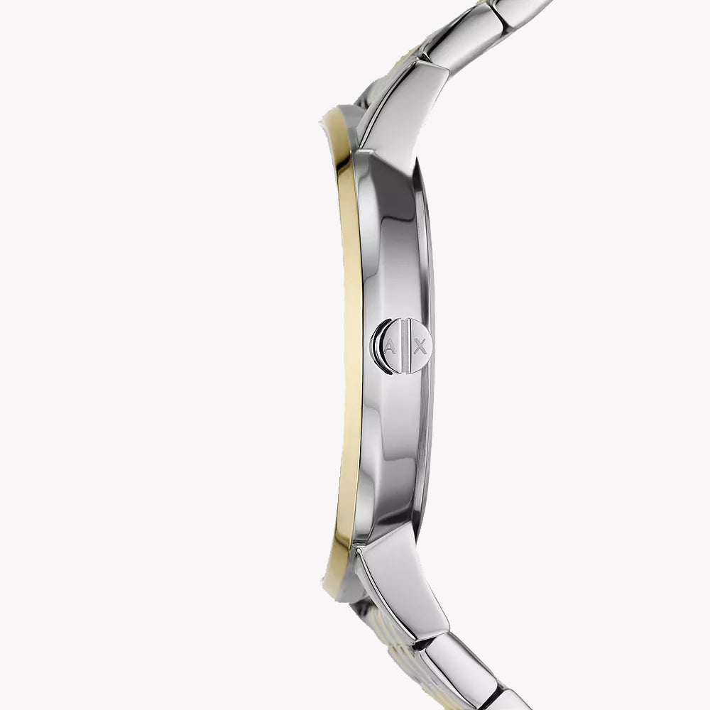 ARMANI EXCHANGE Women's Watch with Silver Stainless Steel Case and Silver / Gold Stainless Steel Band-i-Watch-2