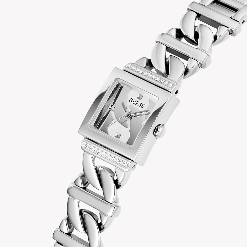 GUESS GW0603L1 - ELEGANT SILVER SOPHISTICATION Women's Watch with stainless steel band and sleek silver dial-i-Watch-5