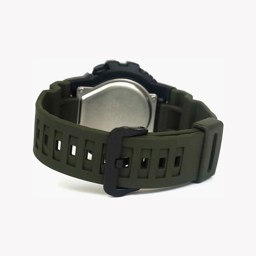 Casio Men's Black Resin Watch, Dark Green Band | Hdc-700-3av by i-watch