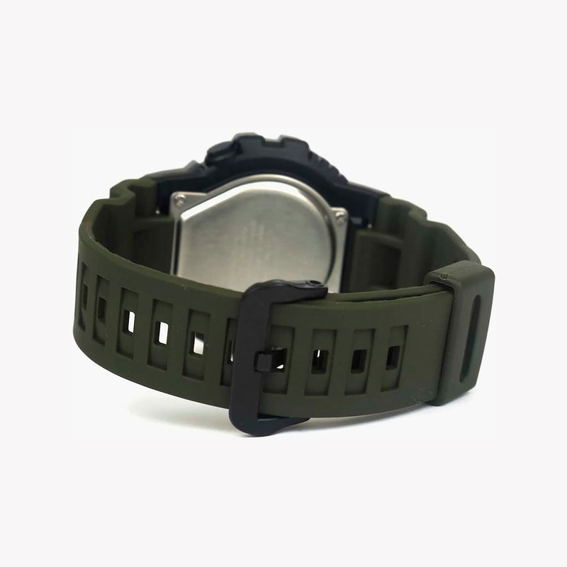Casio Men's Black Resin Watch, Dark Green Band | Hdc-700-3av by i-watch
