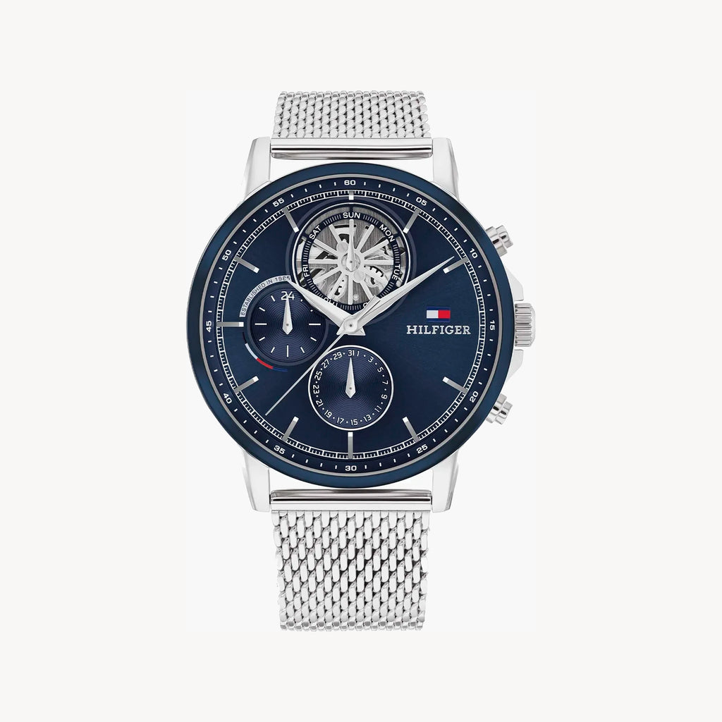 TOMMY HILFIGER STEWART 1710609 - STYLISH BLUE DIAL WATCH-i-Watch