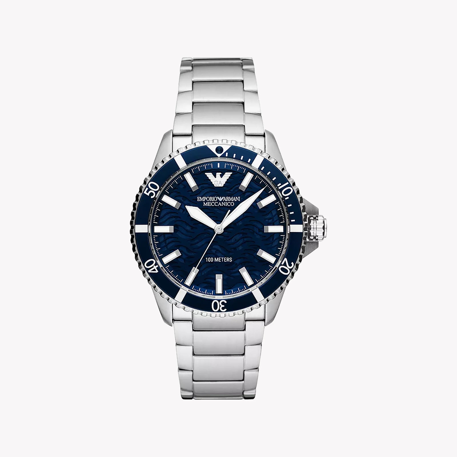 Emporio Armani Men's Silver Watch, Black Dial | Ar60059 by i-watch