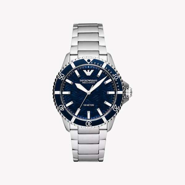 Emporio Armani Men's Silver Watch, Black Dial | Ar60059 by i-watch