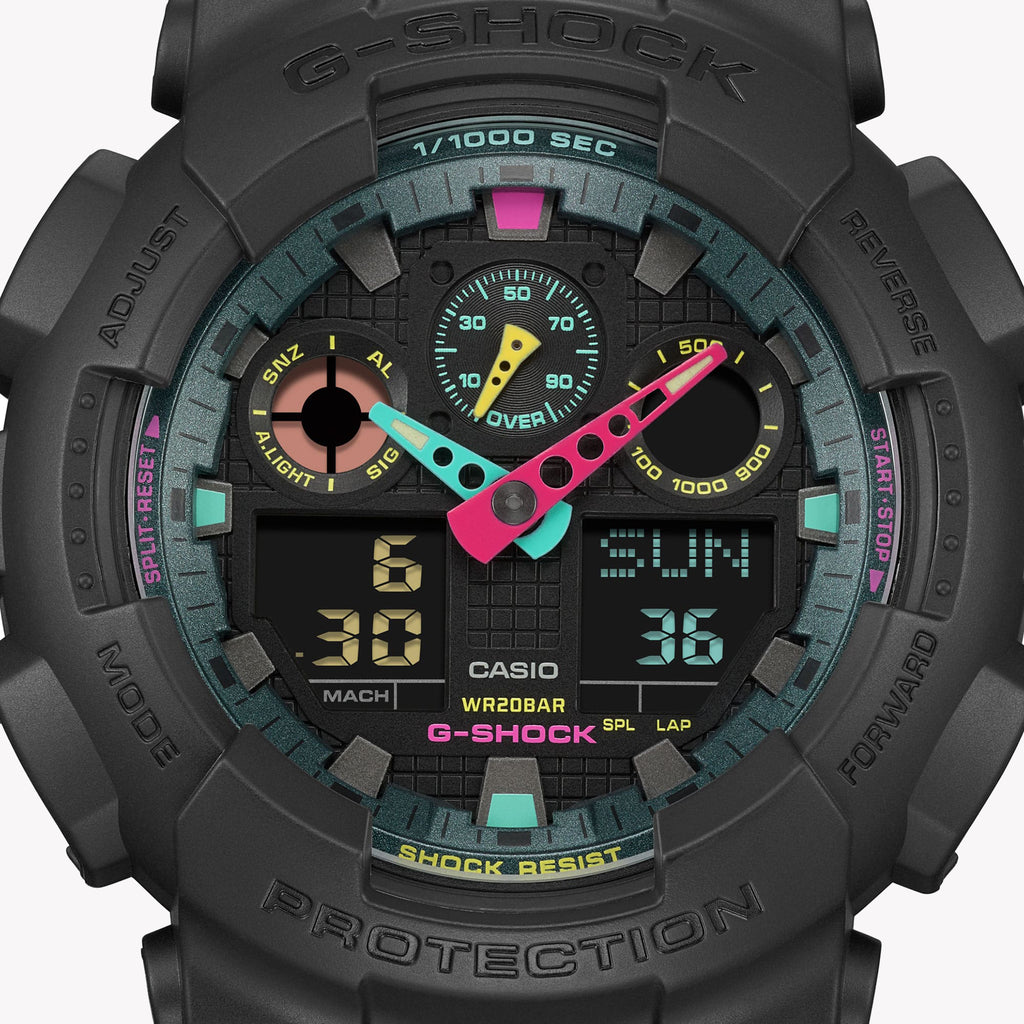 CASIO G-SHOCK GA-100MF-1ADR BLACK MATTE - ADVENTURE AWAITS Men's Watch with resin band and digital dial-i-Watch-4