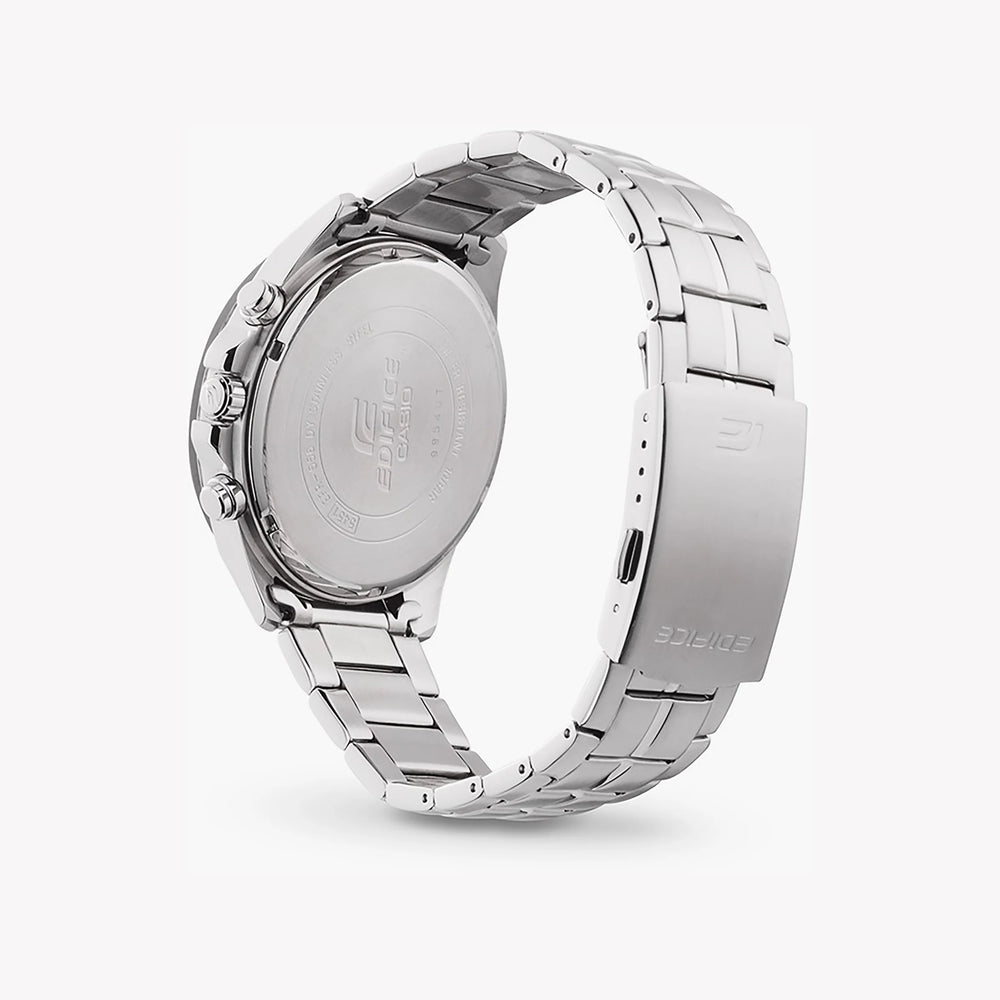 Casio Men's Silver Stainless Steel Watch, Black Dial | Efr-556db-1avuef by i-watch