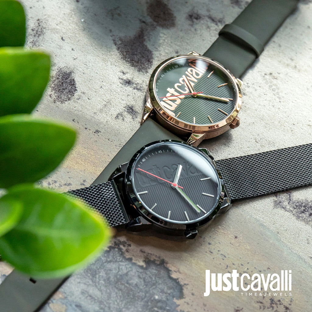 JUST CAVALLI JC1G079L0025 - ELEGANT GREEN DIAL MENS WATCH WITH ROSE GOLD CASE & LEATHER BAND-i-Watch-6