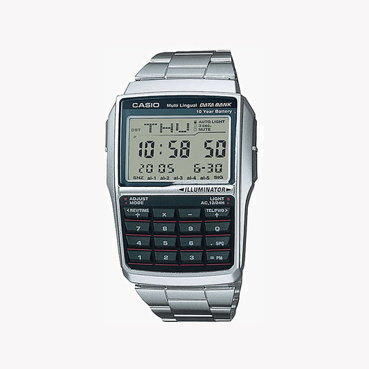 Casio DBC-32D-1A DATA BANK Silberne Unisex-Uhr