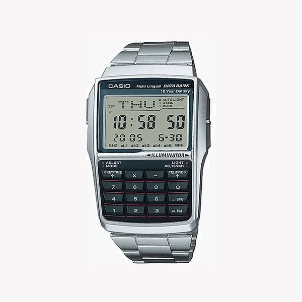 Casio Men's Silver Stainless Steel Watch, Digital Display | Dbc-32d-1a by i-watch