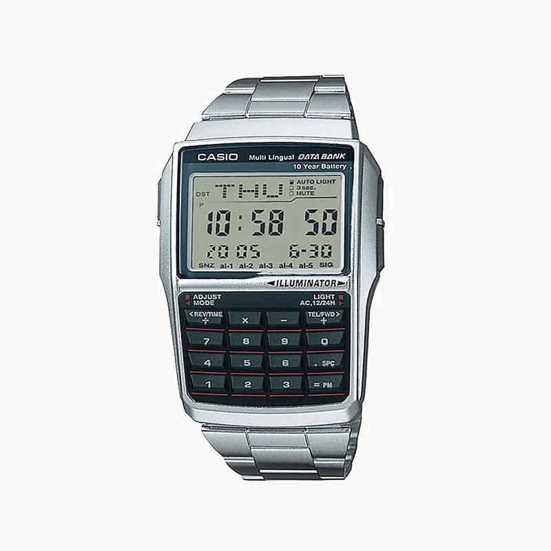 Casio Men's Silver Stainless Steel Watch, Digital Display | Dbc-32d-1a by i-watch