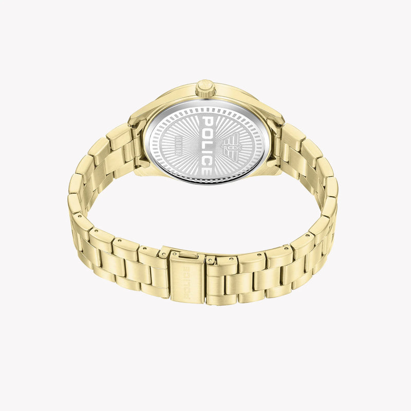 Police Men's Gold Stainless Steel Watch, Black Dial | Pewjg0018202 by i-watch