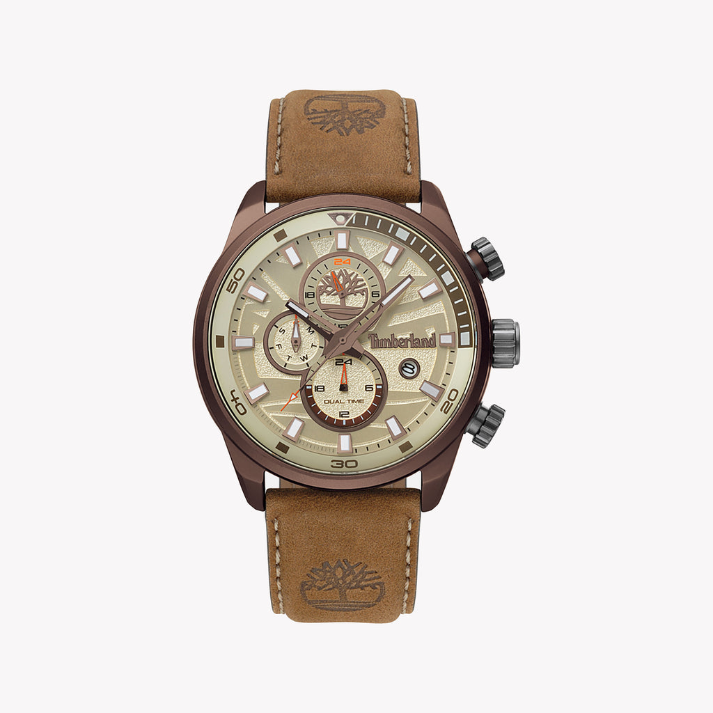 TIMBERLAND TBL14816JLBN07 RUGGED ELEGANCE - MEN'S STYLISH ADVENTURE WATCH WITH BROWN LEATHER BAND