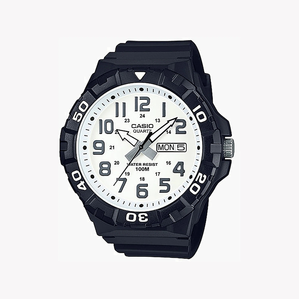 Casio Mrw-210h-7avdf Bold Adventurer - Men's Sporty Timepiece With Black Resin Band & White Dial by i-watch