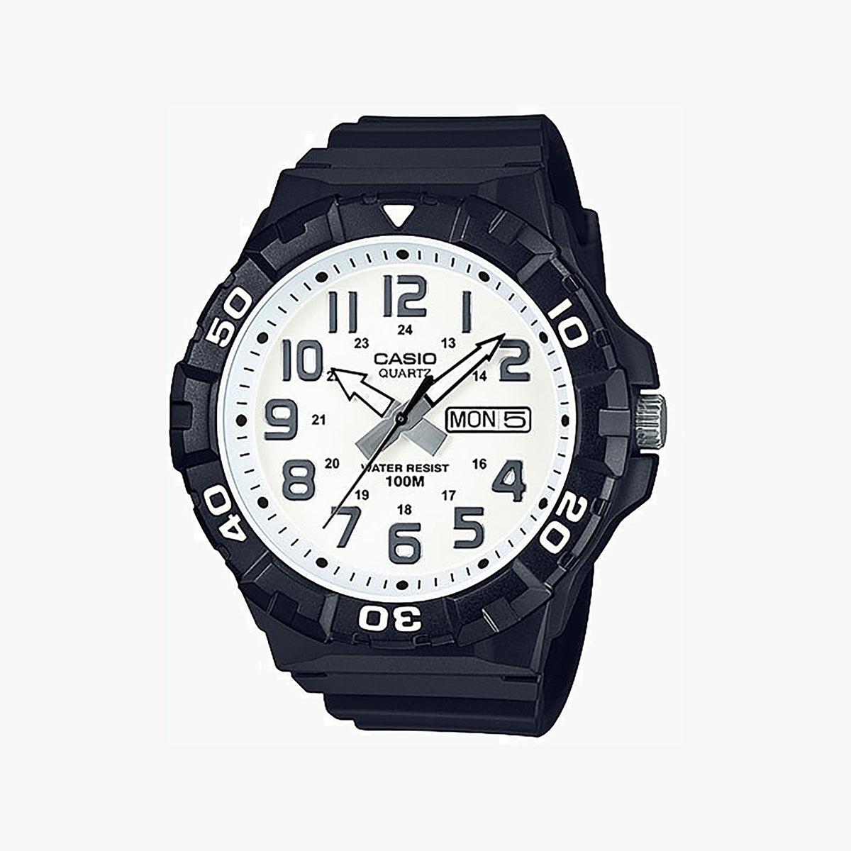 CASIO MRW-210H-7AVDF BOLD ADVENTURER - MEN'S SPORTY TIMEPIECE WITH BLACK RESIN BAND & WHITE DIAL