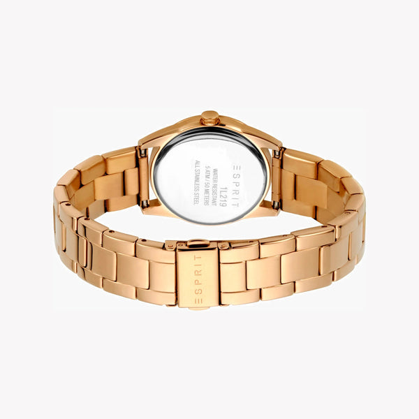 Esprit Women's Rose Gold Stainless Steel Watch, Silver Dial | Es1l189m0015 by i-watch