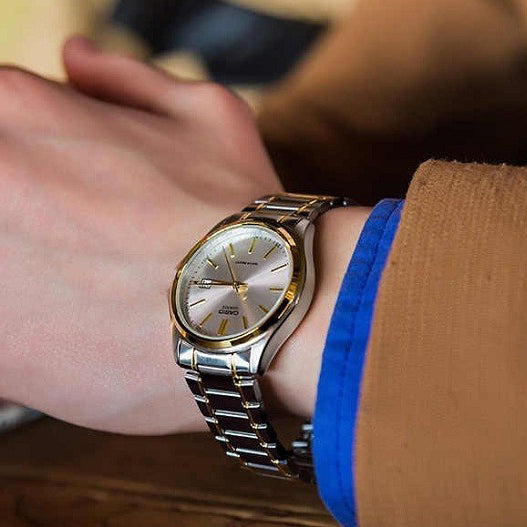 MTP-1183G-7ADF - TIMELESS ELEGANCE: Men's Classic Stainless Steel Watch with Quartz Precision-i-Watch-3