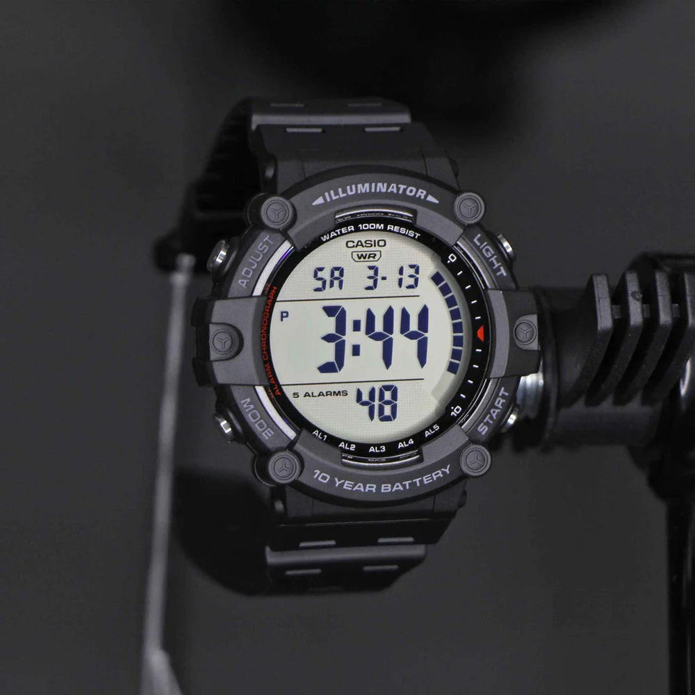 Casio Men's Black Resin Watch, Digital Display | Ae-1500wh-1avdf by i-watch