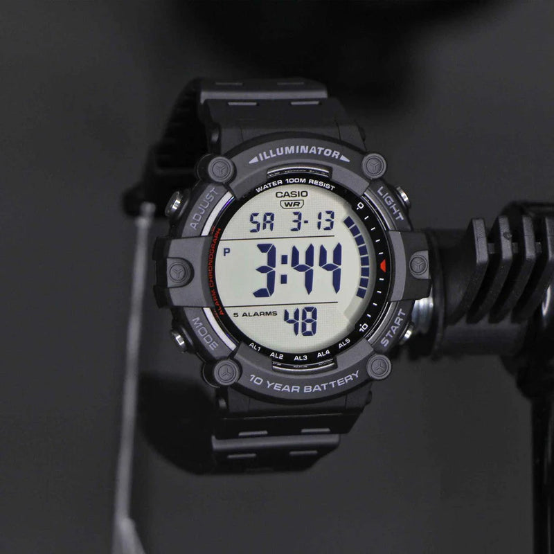 Casio Men's Black Resin Watch, Digital Display | Ae-1500wh-1avdf by i-watch