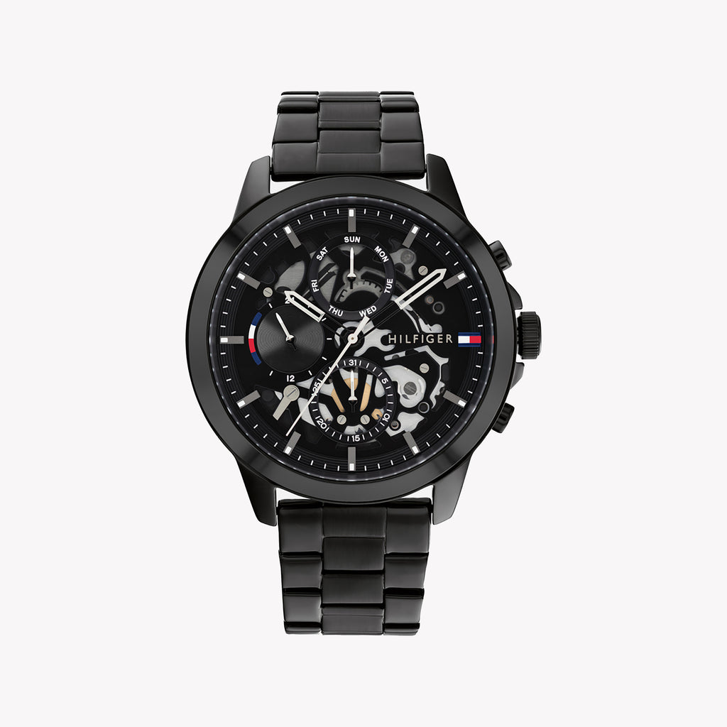 TOMMY HILFIGER BOLD BLACKSTEEL - SOPHISTICATED MEN'S WATCH WITH 5 ATM WATER RESISTANCE