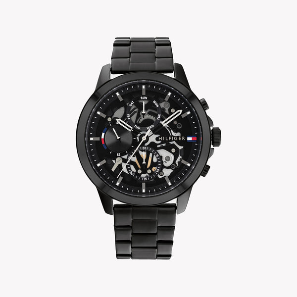 TOMMY HILFIGER BOLD BLACKSTEEL - SOPHISTICATED MEN'S WATCH WITH 5 ATM WATER RESISTANCE