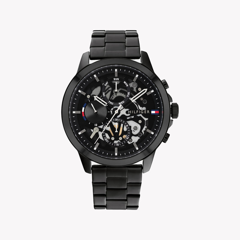 Tommy Hilfiger Men's Black Stainless Steel Watch, Black Dial | 1682514 by i-watch