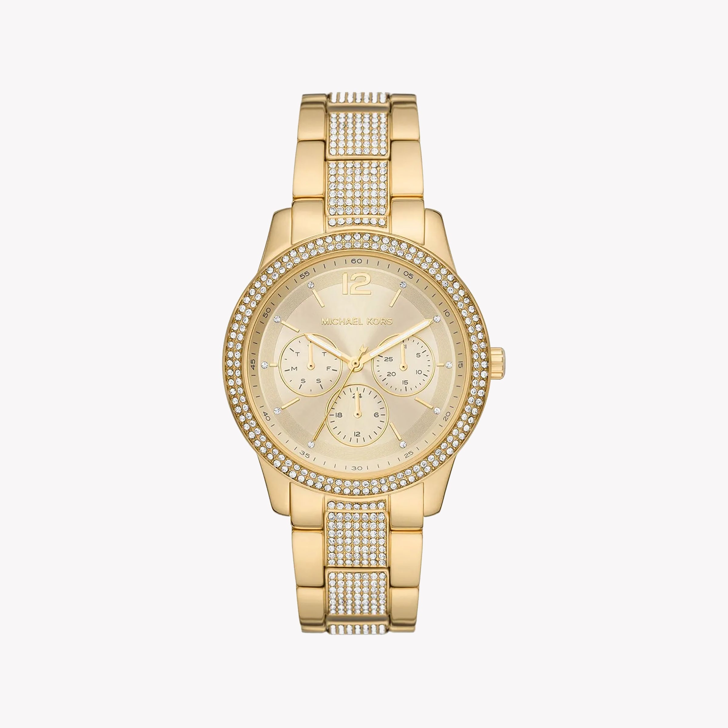 MICHAEL KORS MK7292 RADIANT GOLD - ELEGANT WOMEN'S ANALOG WATCH with Stainless Steel Band and 5 ATM Water Resistance