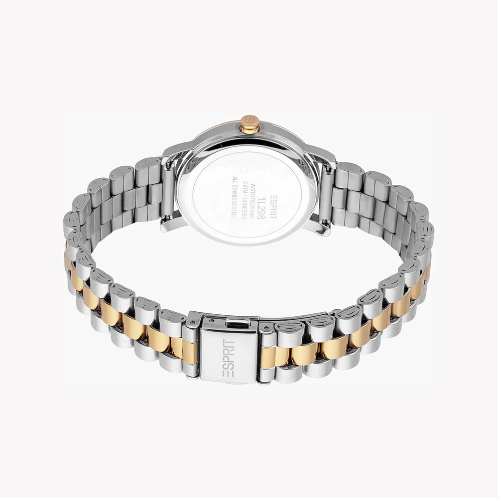 Esprit Women's Silver & Gold Watch, Black Dial | Es1l182m0045 by i-watch