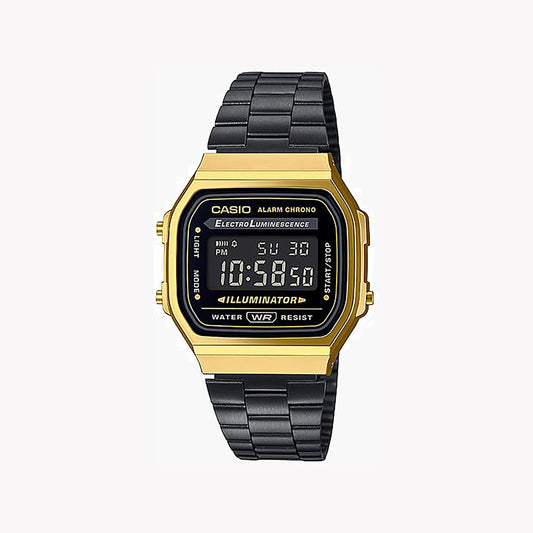 Casio A168WEGB-1B Montre unisexe vintage dorée