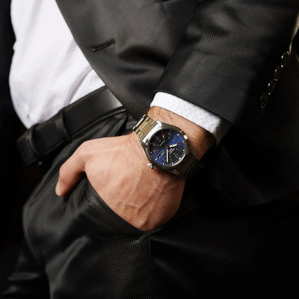 Seiko 5 Men's Silver Watch, Blue Dial | Srpg29k1 by i-watch