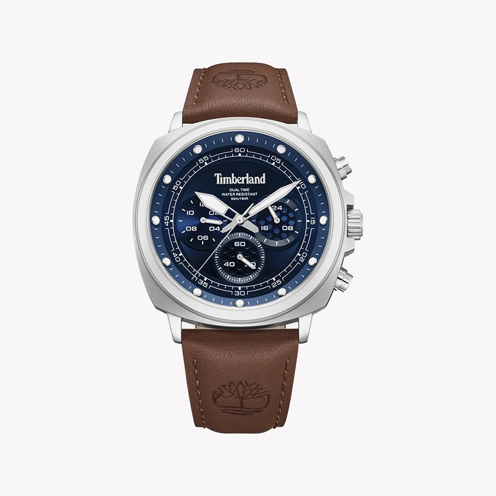 Timberland Men's Brown Leather Watch, Silver Case | Tdwgf0042001 by i-watch