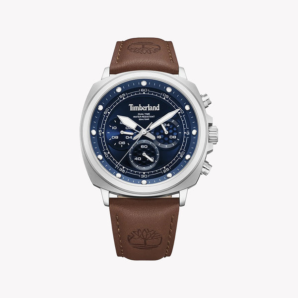 Timberland Men's Brown Leather Watch, Silver Case | Tdwgf0042001 by i-watch