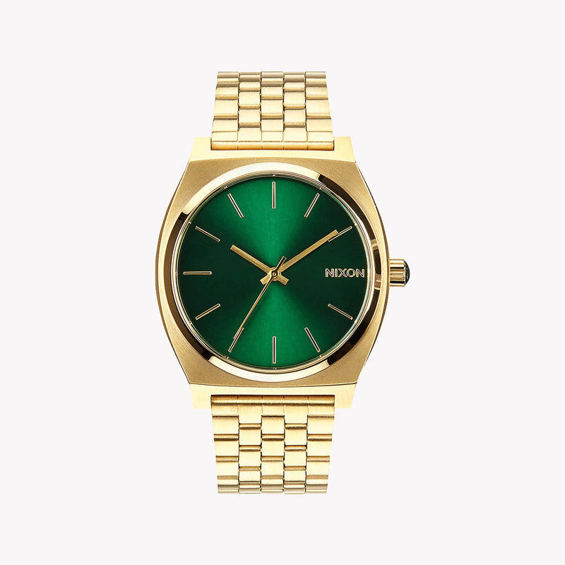 NIXON A045-1919 BOLD SOPHISTICATION - LUXE GOLD & VIBRANT GREEN DIAL TIMEPIECE