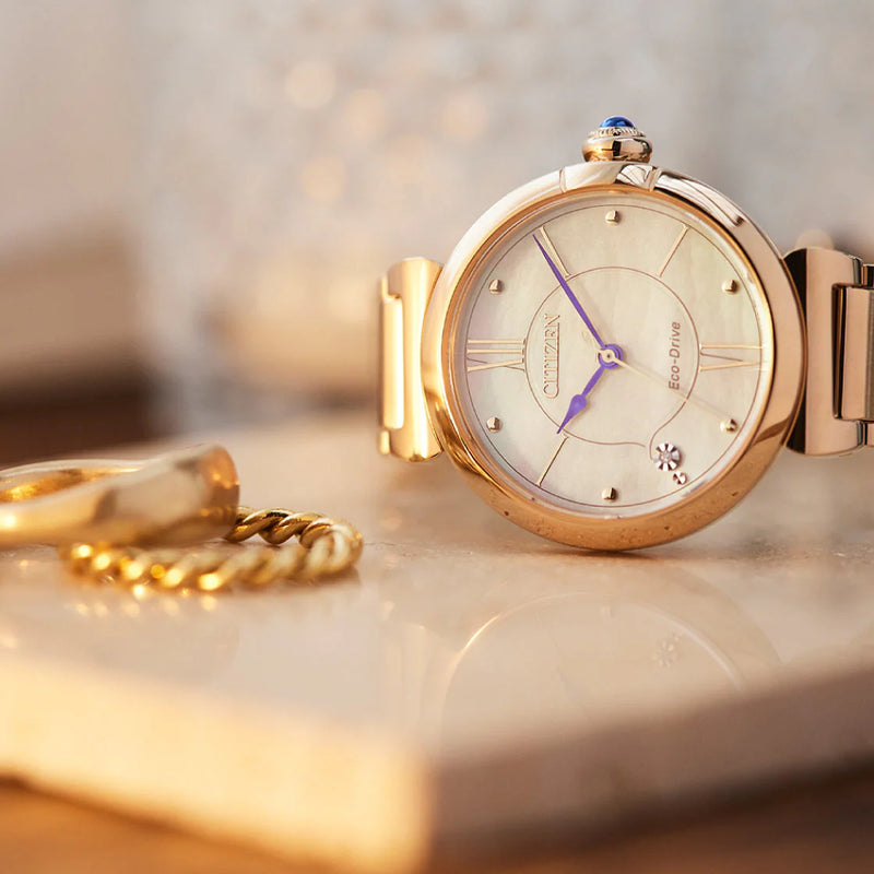 Citizen Em1073-85y Radiant Charm - Vivid Rose Gold Women's Eco-Drive Timepiece by i-watch