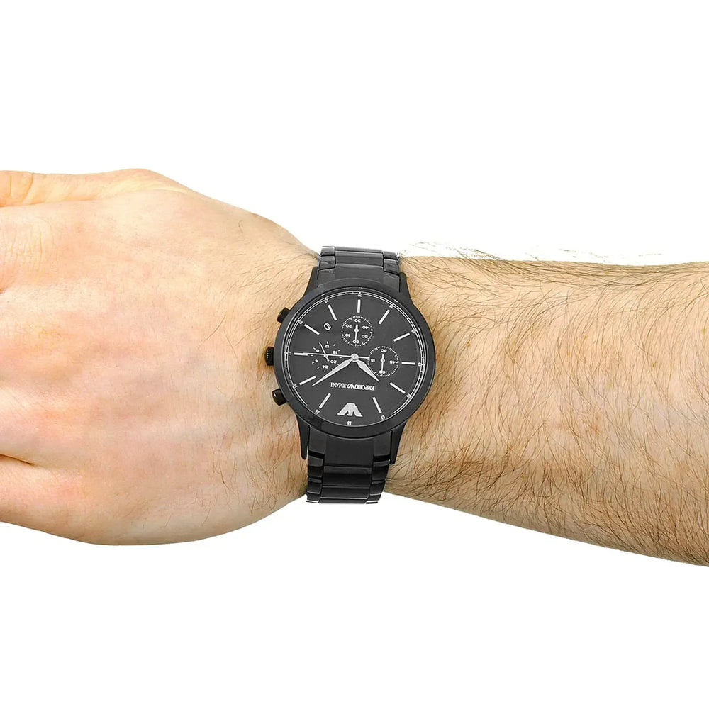 Emporio Armani Men's Black Stainless Steel Watch, Black Dial | Ar2485 by i-watch