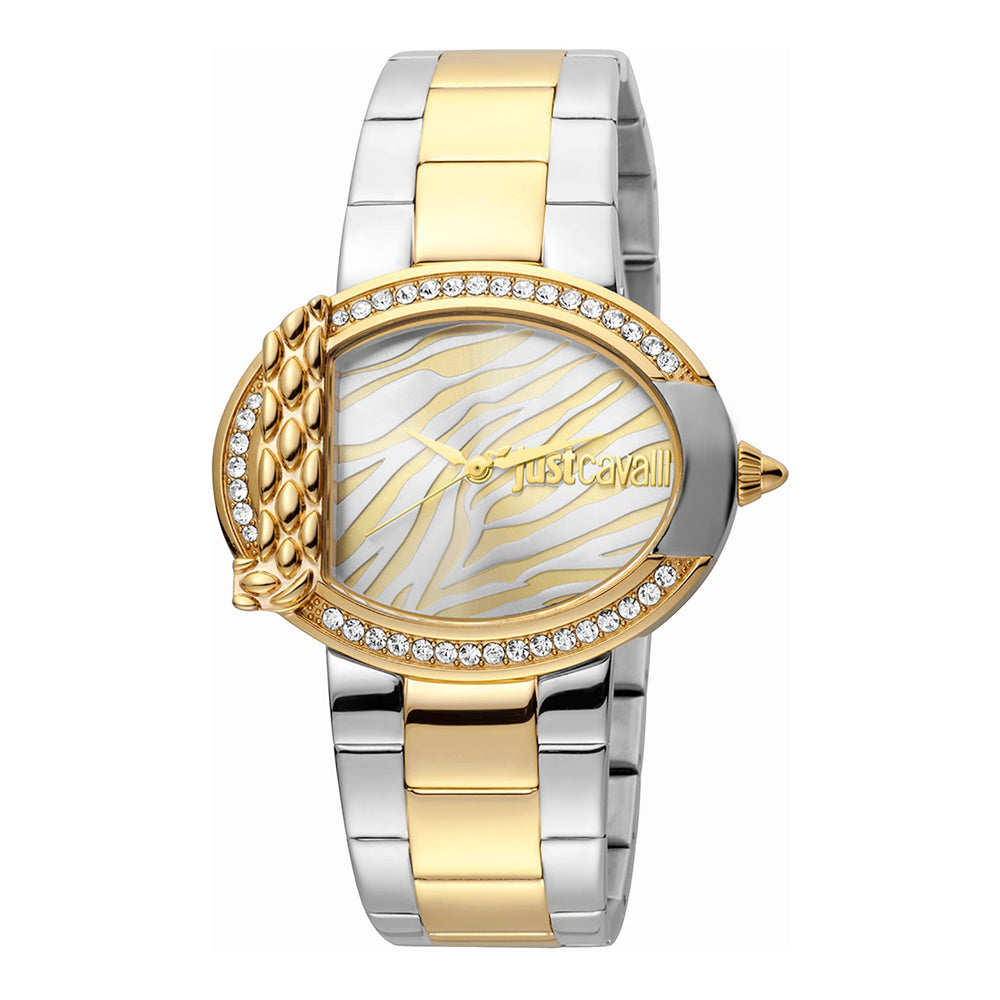 Just Cavalli Women's Silver & Gold Stainless Steel Watch, Silver Case | Jc1l111m0115 by i-watch
