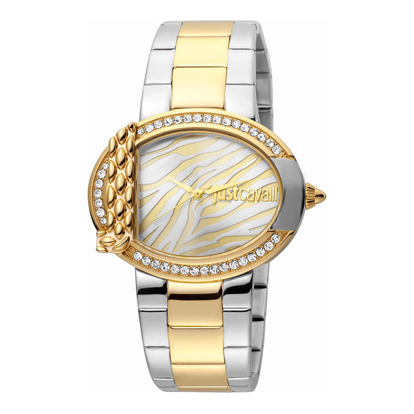 Just Cavalli Women's Silver & Gold Stainless Steel Watch, Silver Case | Jc1l111m0115 by i-watch
