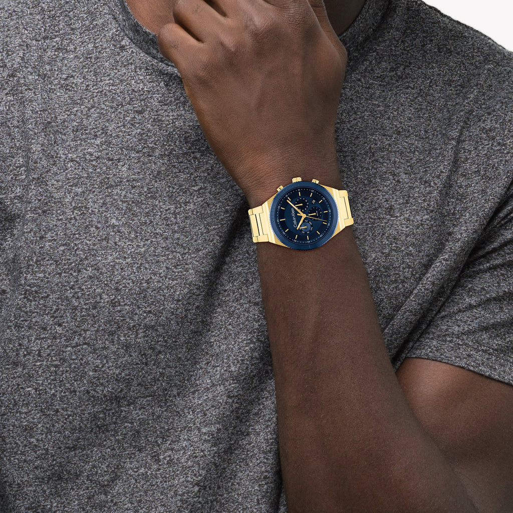 CK CALVIN KLEIN NEW COLLECTION - RADIANT GOLD & BLUE MEN'S WATCH - MODERN LUXURY REDEFINED-i-Watch-4
