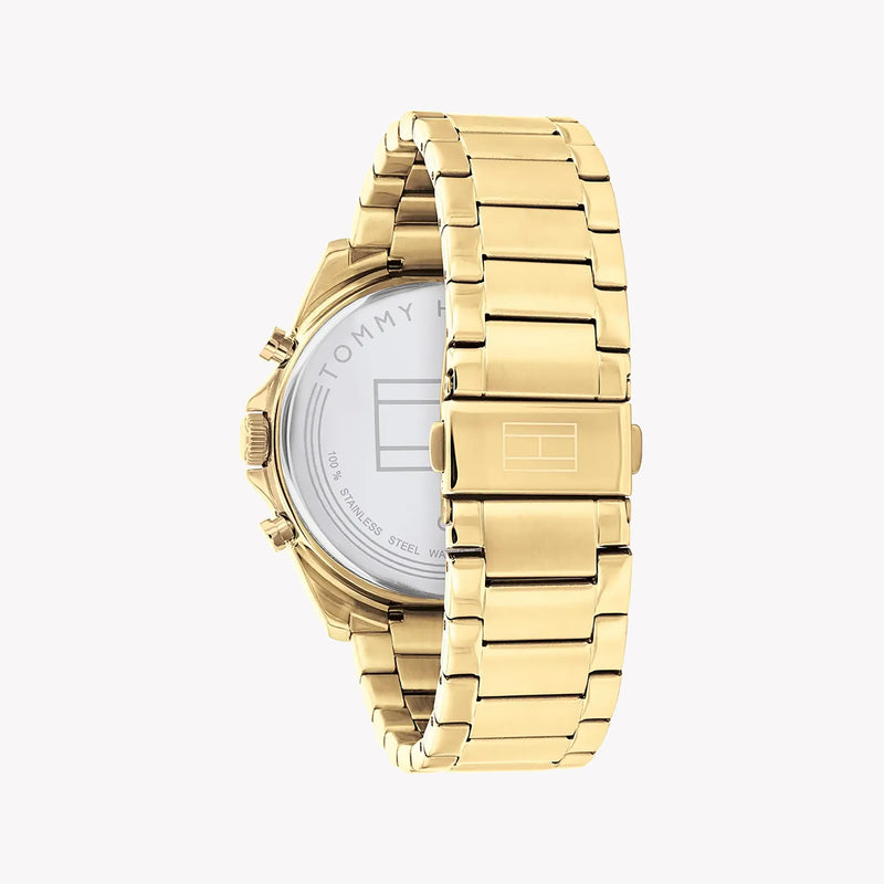 Tommy Hilfiger Men's Gold Watch, Black Dial | 1692178 by i-watch
