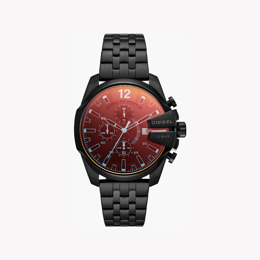 DIESEL DZ4566 BLACKOUT BOLD - MEN'S STAINLESS STEEL ANALOG WATCH WITH RUGGED DESIGN