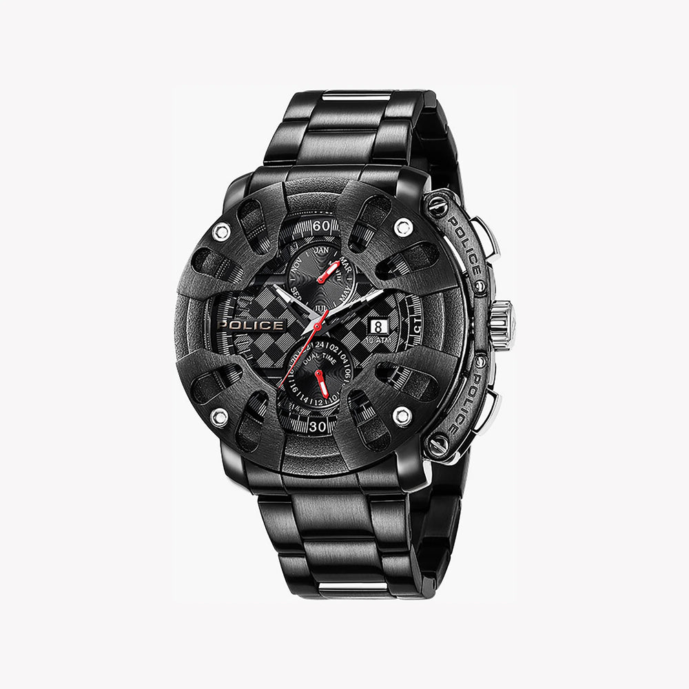Police Men's Black Stainless Steel Watch, Black Dial | Pl-13806jsb_02m by i-watch