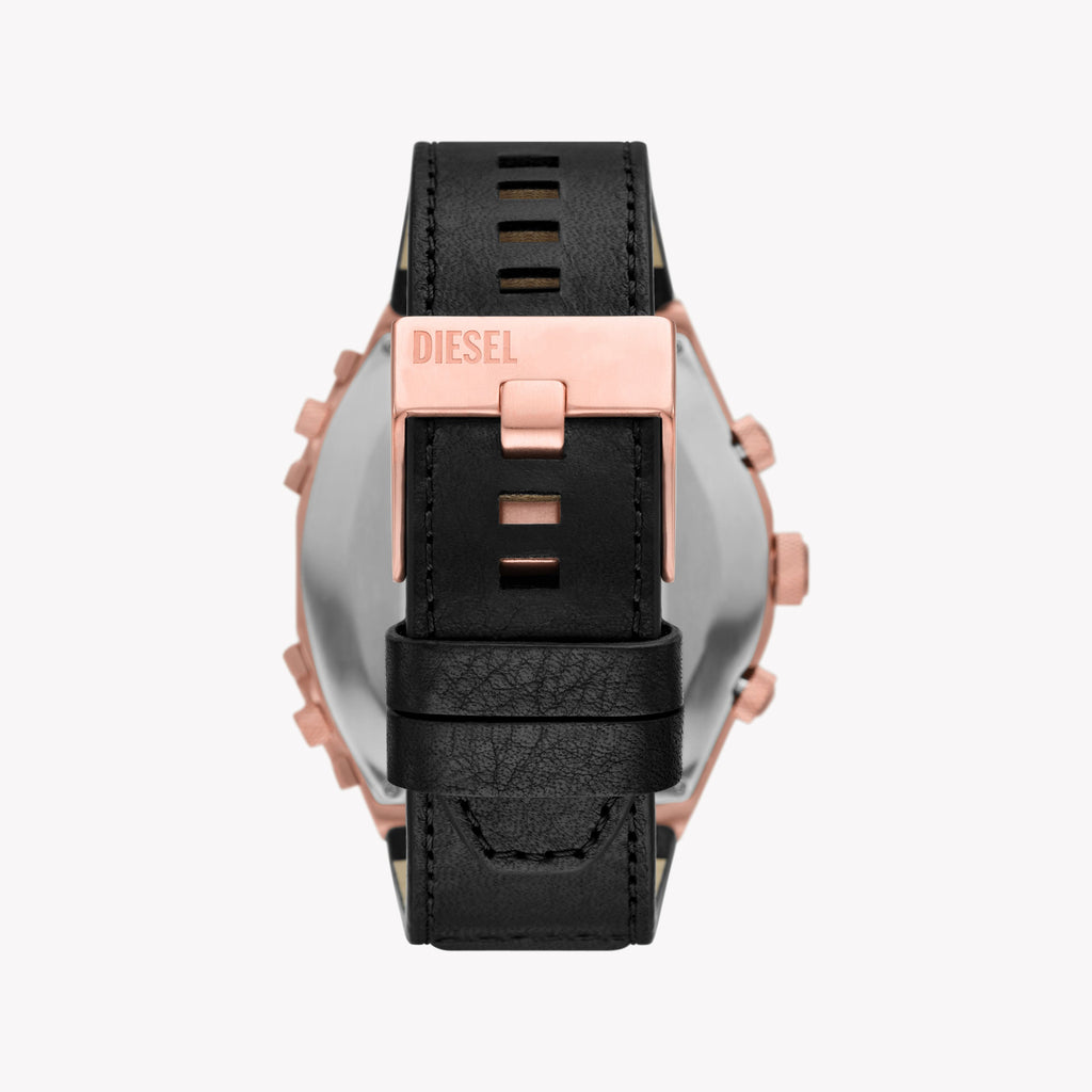 DIESEL DZ7475 BOLD ROSE GOLD TIMEPIECE - STYLISH MEN'S WATCH WITH BLACK DIAL & LEATHER BAND-i-Watch-3