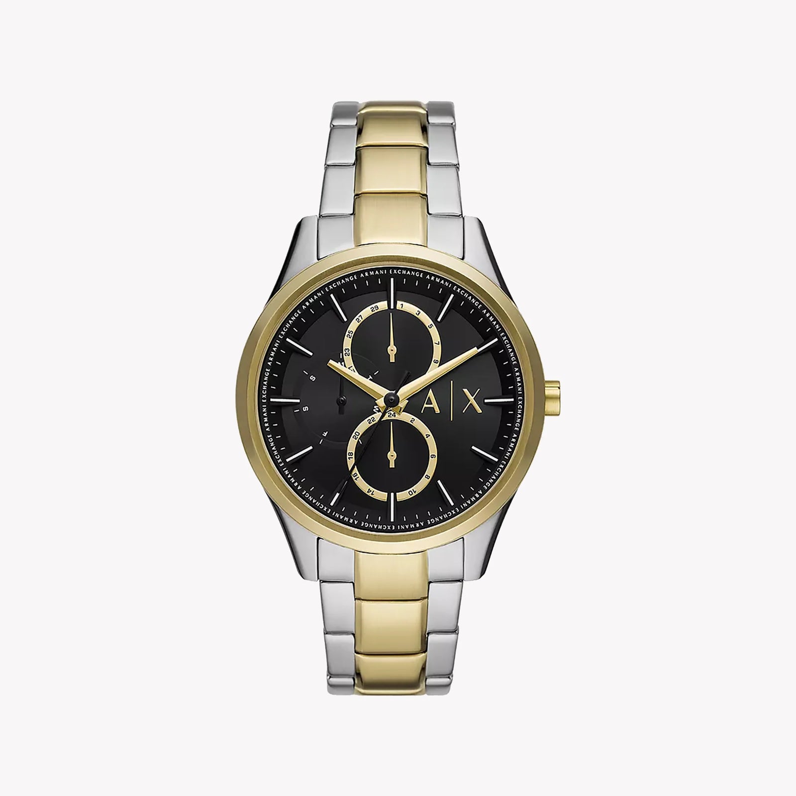 ARMANI EXCHANGE AX1865 - MODERN SOPHISTICATION MEN'S WATCH WITH SILVER-GOLD BAND & BOLD BLACK DIAL