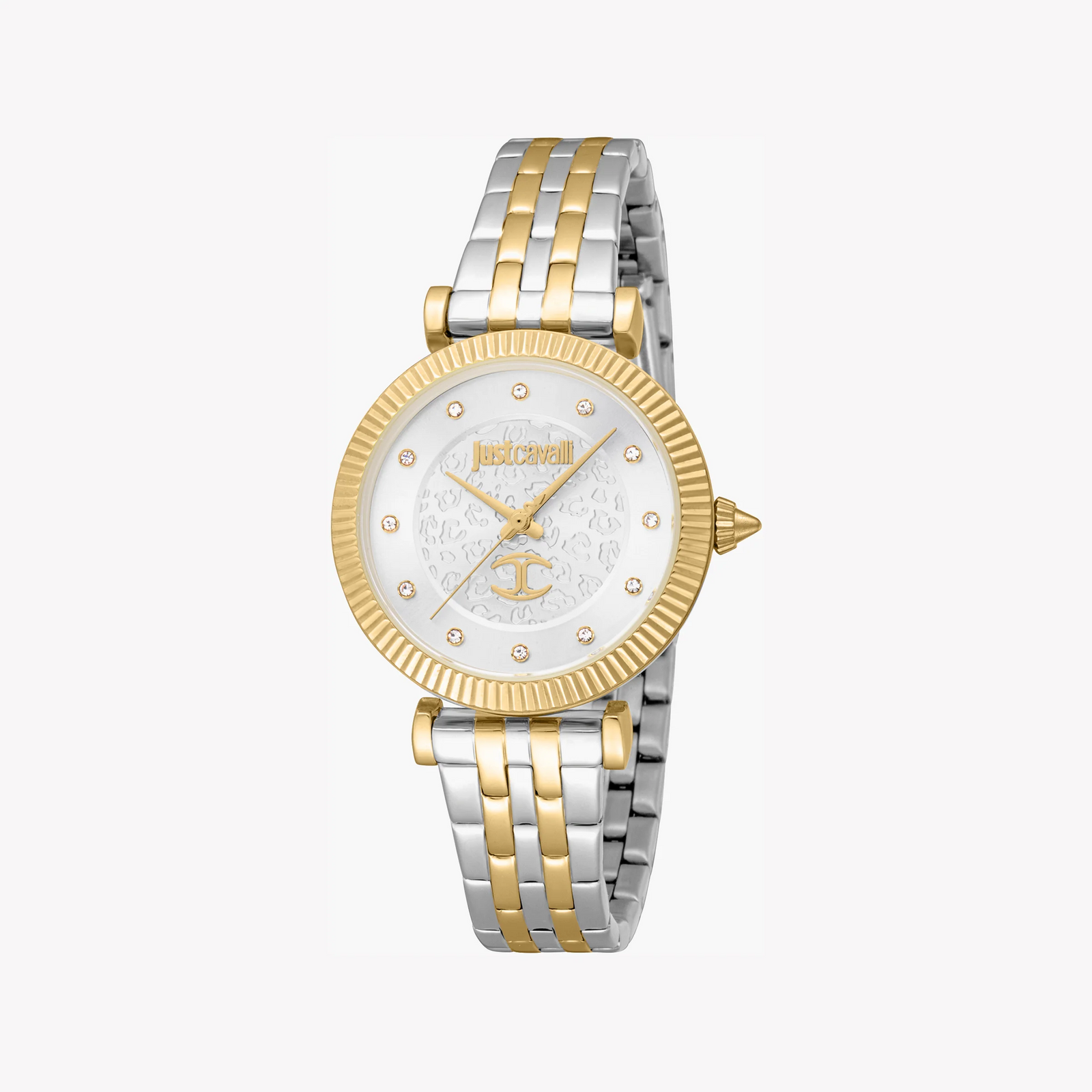 Just Cavalli Women's Two Tone Silver & Gold Watch, Silver Dial | Jc1l266m0055 by i-watch