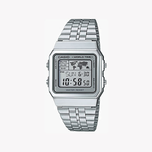 Casio A500WA-7 Montre unisexe argentée vintage