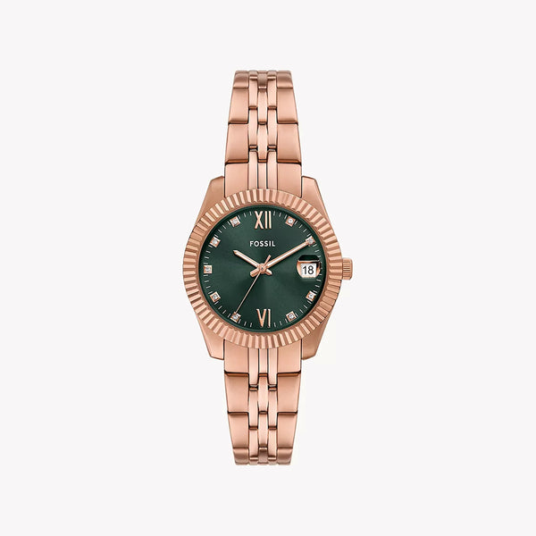 Fossil Women's Rose Gold Watch, Green Dial | Es5369 by i-watch