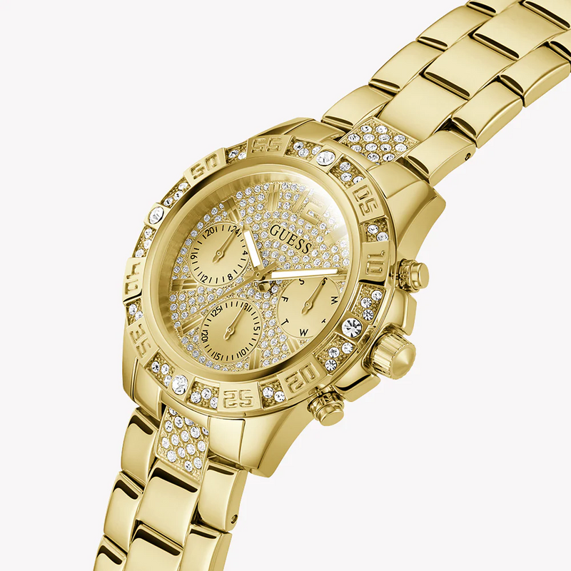 Guess Women's Gold Stainless Steel Watch, Champagne Dial | Gw0771l2 by i-watch